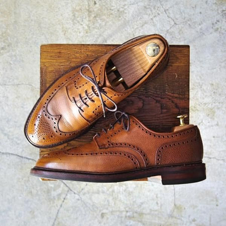 極上★クロケット&ジョーンズ 7.5E【定価￥88,560-★ダイナイトソール仕様/PEMBROKE】325ラスト/ペンブローク/茶/Crockett&Jones★d122