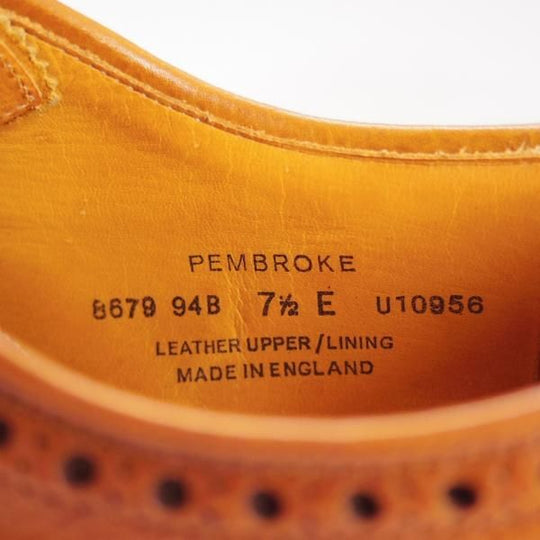 極上★クロケット&ジョーンズ 7.5E【定価￥88,560-★ダイナイトソール仕様/PEMBROKE】325ラスト/ペンブローク/茶/Crockett&Jones★d122