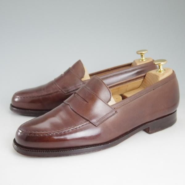 極上★クロケット&ジョーンズ 8.5E【★ボストン/BOSTON】コインローファー/314ラスト/カーフ/茶/メンズ/Crockett&Jones★d123