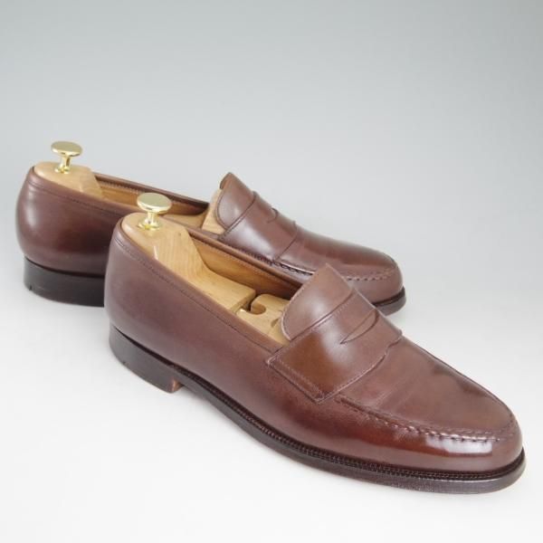 極上★クロケット&ジョーンズ 8.5E【★ボストン/BOSTON】コインローファー/314ラスト/カーフ/茶/メンズ/Crockett&Jones★d123
