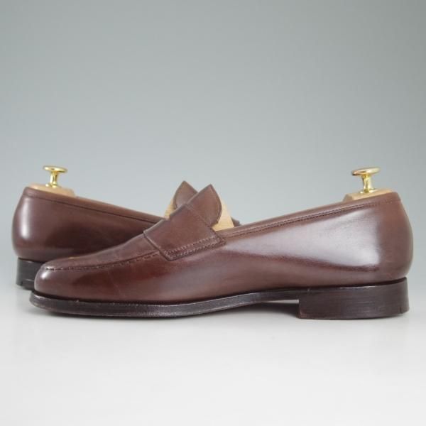 極上★クロケット&ジョーンズ 8.5E【★ボストン/BOSTON】コインローファー/314ラスト/カーフ/茶/メンズ/Crockett&Jones★d123
