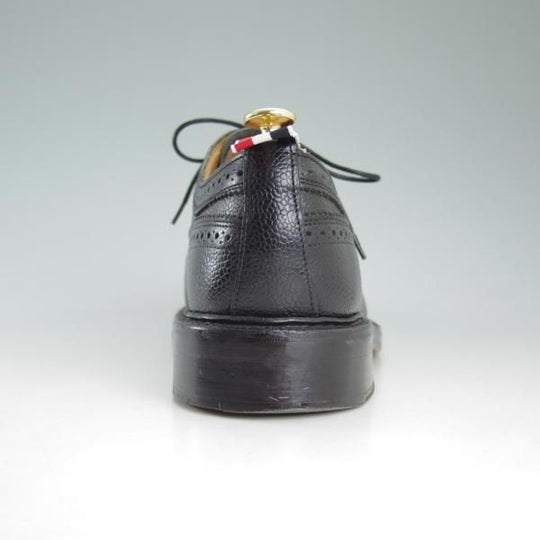 極上★(米)トムブラウン UK9.5/US10.5【定価10万円以上★英国製/ロングウイング】ぺブルグレイン/メンズ/黒/THOM BROWNE★d124