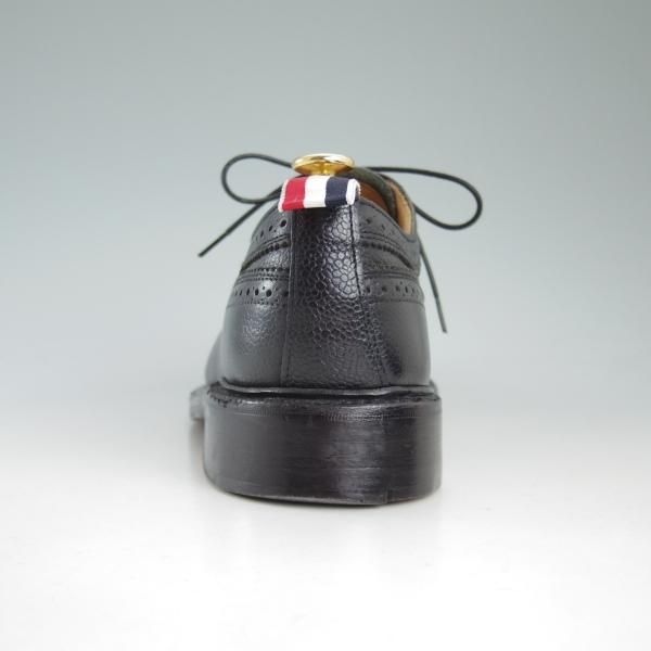 極上★(米)トムブラウン UK9.5/US10.5【定価10万円以上★英国製/ロングウイング】ぺブルグレイン/メンズ/黒/THOM BROWNE★d124