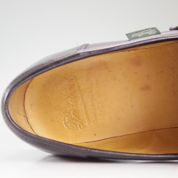 極上★パラブーツ SIZE 6.5【★ランス/REIMS】リスレザー/マルシェソール/コインローファー/黒/Noir/メンズ/Paraboot★d126