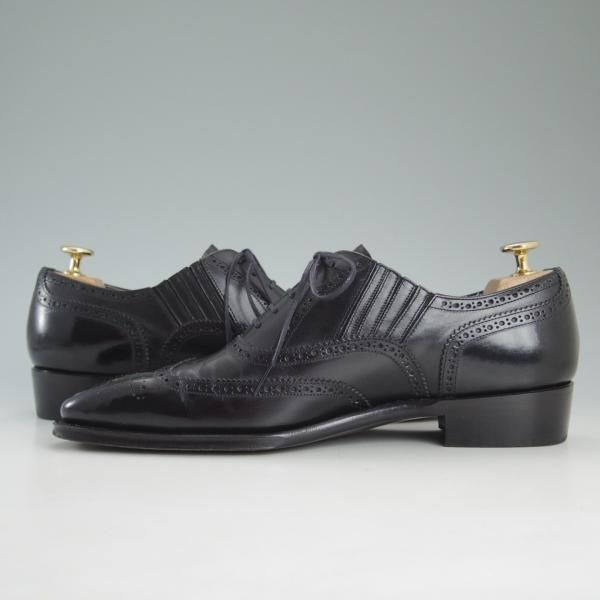 美品★ペルフェット SIZE 7【伊勢丹取扱い★フルブローグ/レイジーマン】ビナセーコー/P1126/カーフ/黒/Perfetto★d128