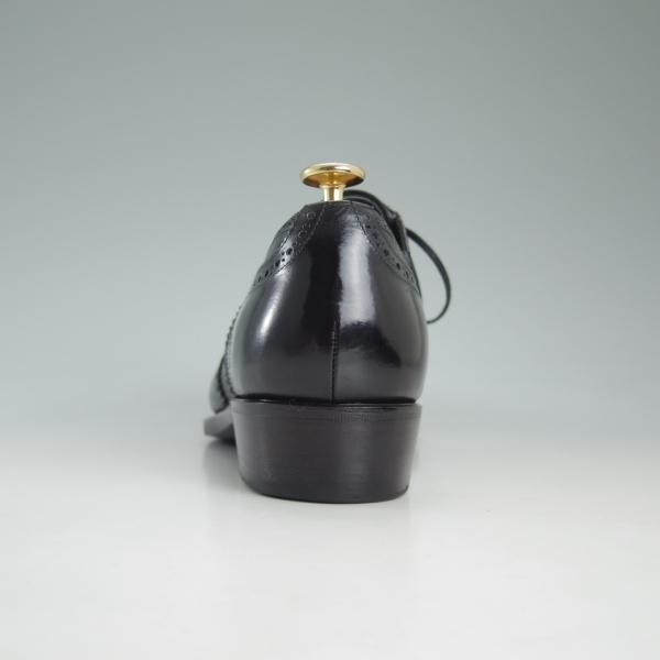 美品★ペルフェット SIZE 7【伊勢丹取扱い★フルブローグ/レイジーマン】ビナセーコー/P1126/カーフ/黒/Perfetto★d128