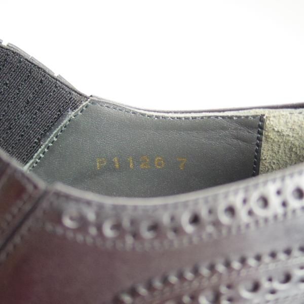 美品★ペルフェット SIZE 7【伊勢丹取扱い★フルブローグ/レイジーマン】ビナセーコー/P1126/カーフ/黒/Perfetto★d128