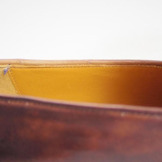 美品★マグナーニ UK7.5〜8程度【★ミュージアムカーフ風/スリッポン】ローファー/茶/メンズ/MAGNANNI★d129