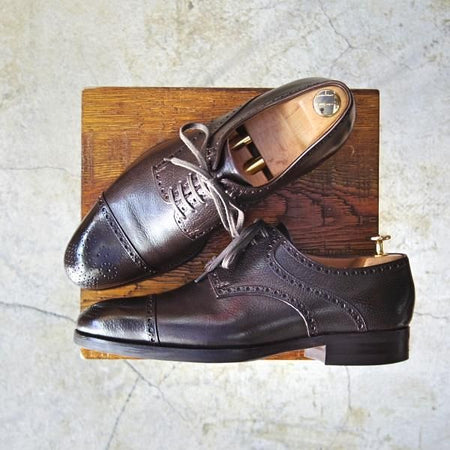 極上★(東欧)サンクリスピン SIZE 7【貴重★オーダー品/ダイナイトソール】インカカーフ/セミブローグ/サドル/Saint Crispin's★d131