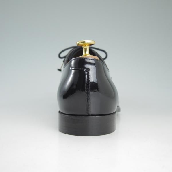未使用★(米)BARKER BLACK/バーカーブラック UK7/US8【英国製★グッドイヤーウェルテッド製法】ホールカット/パテント/黒/M9967★d133