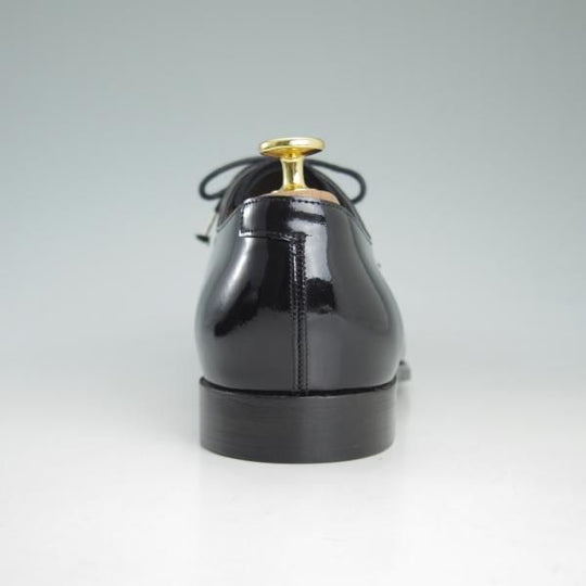 未使用★(米)BARKER BLACK/バーカーブラック UK7/US8【英国製★グッドイヤーウェルテッド製法】ホールカット/パテント/黒/M9967★d133
