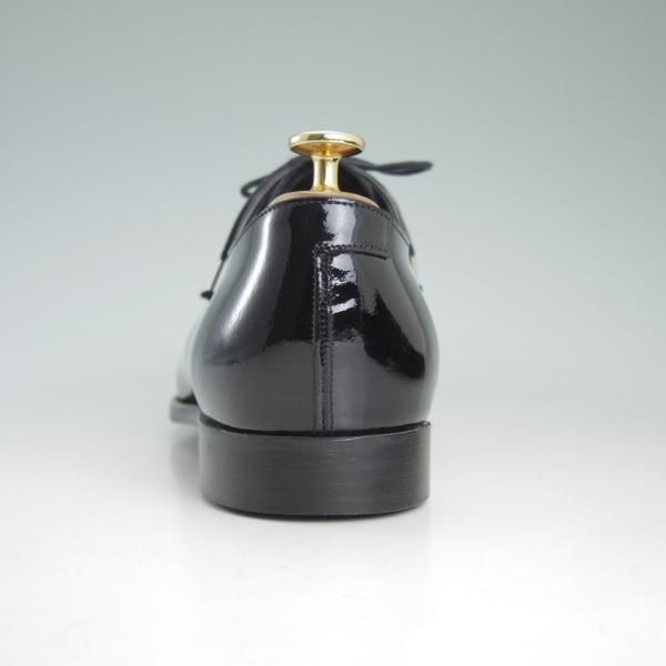 未使用★(米)BARKER BLACK/バーカーブラック UK7/US8【英国製★グッドイヤーウェルテッド製法】ホールカット/パテント/黒/M9967★d133
