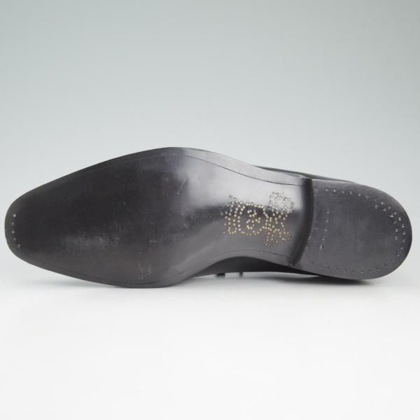 未使用★(米)BARKER BLACK/バーカーブラック UK7/US8【英国製★グッドイヤーウェルテッド製法】ホールカット/パテント/黒/M9967★d133