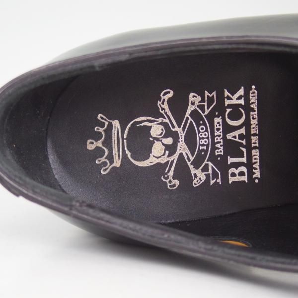 未使用★(米)BARKER BLACK/バーカーブラック UK7/US8【英国製★グッドイヤーウェルテッド製法】ホールカット/パテント/黒/M9967★d133