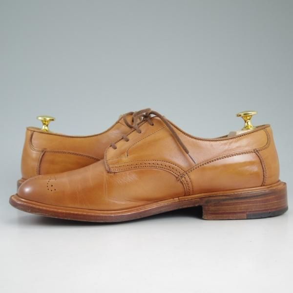 美品★トリッカーズ SIZE 7.5【貴重★シングルソールのカントリー風短靴/M7589】プレーントゥ/ドレスカントリー/薄茶/Tricker's★d135