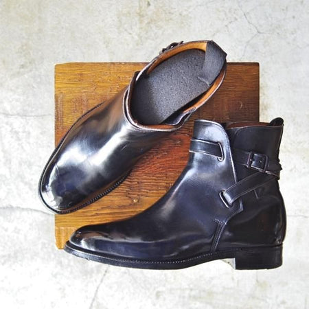 極上★(英国製)REGAL/リーガル UK6【上級★80's/ブリティッシュコレクション】ジョッパーブーツ/黒/REGAL BRITISH COLLECTION★d140