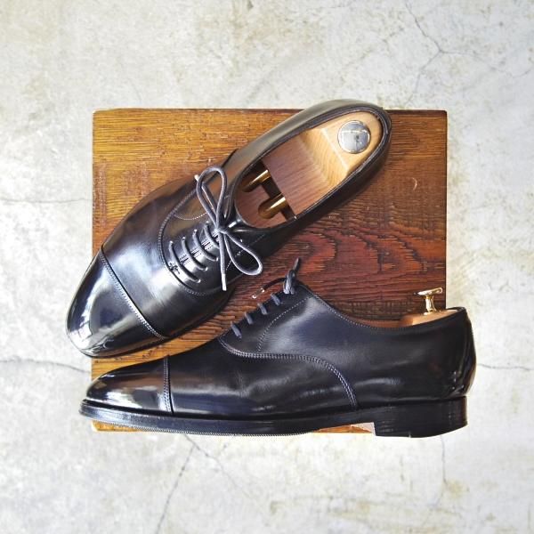 ★ジョンロブ 6.5E【貴重★8695ラストのCITY/シティ】ストレートチップ/カーフ/黒/JOHN LOBB★d143