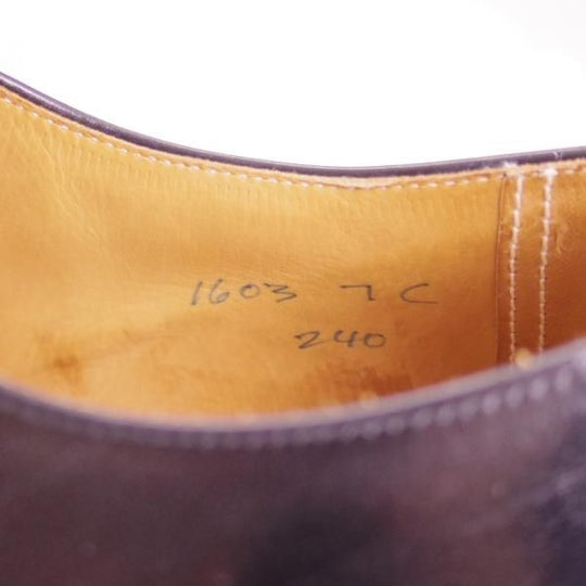 未使用★クロケット&ジョーンズ UK5.5程度/US7C【★ブルックスブラザーズ別注/Peal&co】240ラスト/カーフ/Crockett&Jones★d144