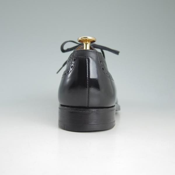 美品★クロケット&ジョーンズ 6F【★(英)ニュー&リングウッド別注/New&Lingwood】297ラスト/セミブローグ/カーフ/黒/Crockett&Jones★d145