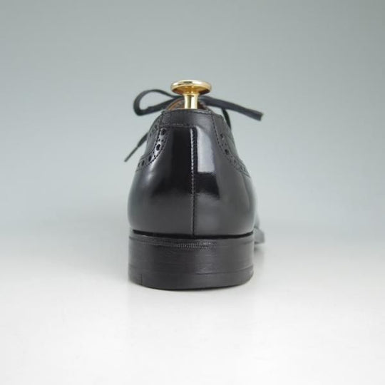 美品★クロケット&ジョーンズ 6F【★(英)ニュー&リングウッド別注/New&Lingwood】297ラスト/セミブローグ/カーフ/黒/Crockett&Jones★d145