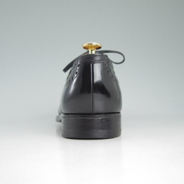 美品★クロケット&ジョーンズ 6F【★(英)ニュー&リングウッド別注/New&Lingwood】297ラスト/セミブローグ/カーフ/黒/Crockett&Jones★d145