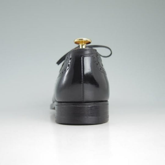 美品★クロケット&ジョーンズ 6F【★(英)ニュー&リングウッド別注/New&Lingwood】297ラスト/セミブローグ/カーフ/黒/Crockett&Jones★d145