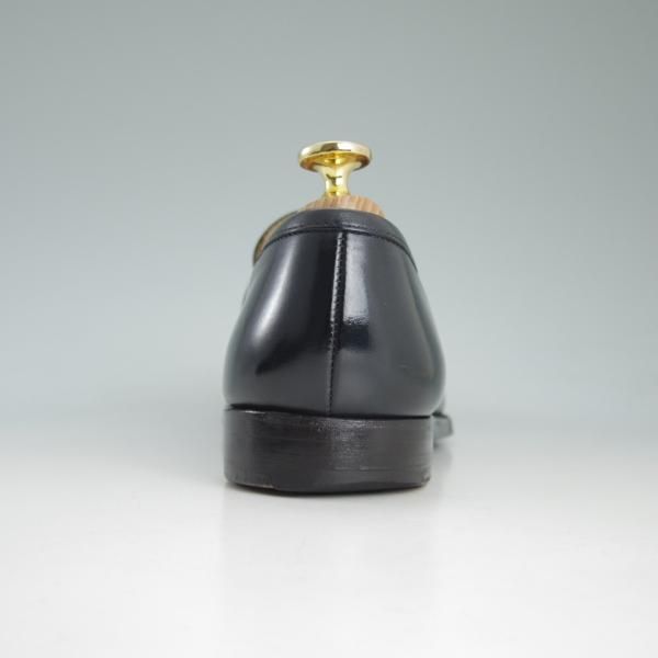 極上★クロケット&ジョーンズ 5.5D【上級★ハンドグレードライン/ネイビー色】TREVOR/カーフ/コインローファー/紺/Crockett&Jones★d146