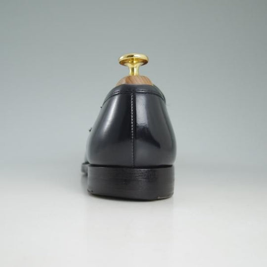 極上★クロケット&ジョーンズ 5.5D【上級★ハンドグレードライン/ネイビー色】TREVOR/カーフ/コインローファー/紺/Crockett&Jones★d146