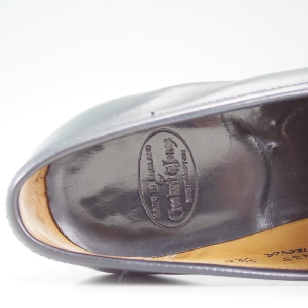 極上★クロケット&ジョーンズ 5.5D【上級★ハンドグレードライン/ネイビー色】TREVOR/カーフ/コインローファー/紺/Crockett&Jones★d146