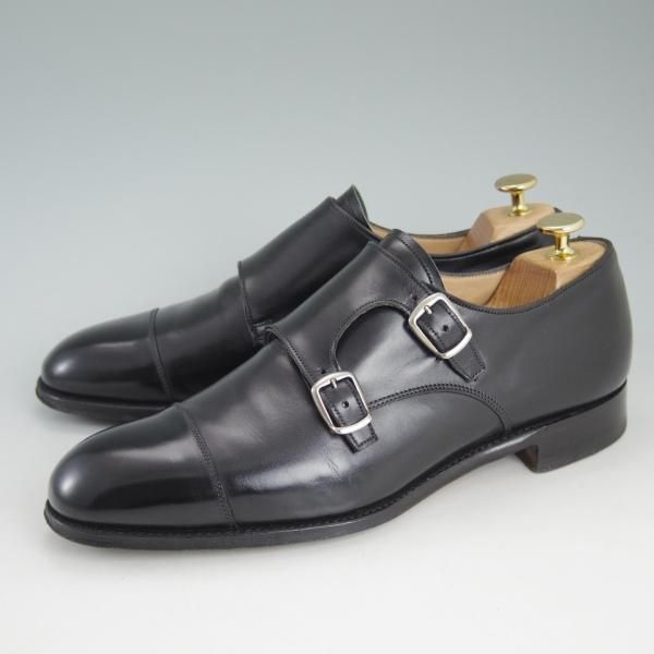 極上★(英)チーニー 7.5E【★ポールスミス別注/Paul Smith】ダブルモンク/125ラスト/カーフ/黒/メンズ/ビジネスシューズ/CHEANEY★d147
