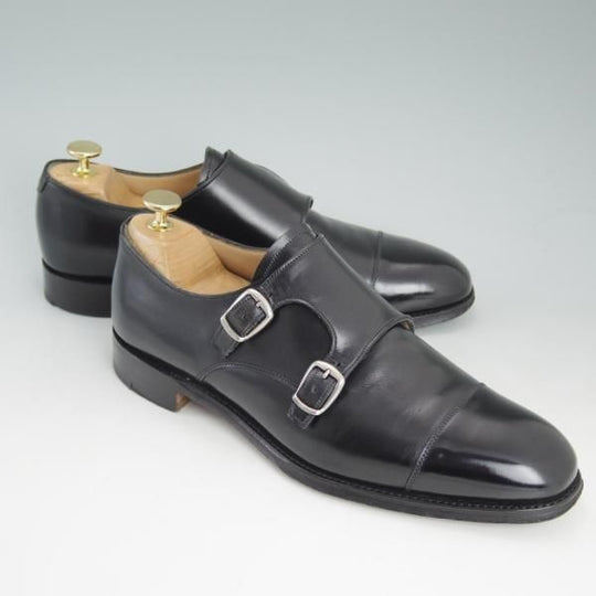 極上★(英)チーニー 7.5E【★ポールスミス別注/Paul Smith】ダブルモンク/125ラスト/カーフ/黒/メンズ/ビジネスシューズ/CHEANEY★d147