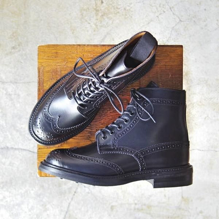 未使用★トリッカーズ(レディース) SIZE 5【ダイナイトソール★カントリーブーツ/L5180】ボックスカーフ/黒/Tricker's★d151