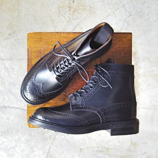 未使用★トリッカーズ(レディース) SIZE 5【ダイナイトソール★カントリーブーツ/L5180】ボックスカーフ/黒/Tricker's★d151