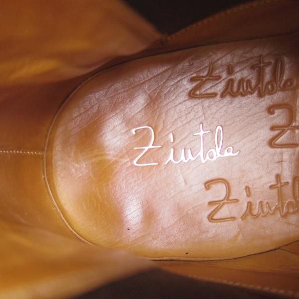 極上★(伊)ジンターラ SIZE 39【★サイドゴアブーツ/パティーヌ/薄茶〜黒】カーフ/ZINTALA/シルバノ・ラッタンジ/Lattanzi★d156