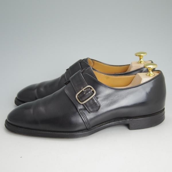 ★(英国製)G.RODSON/テクニック社製 SIZE 7【貴重★旧ジーロッドソン/ジェラールセネ/BOSTON】モンクストラップ/黒/カーフ★d157
