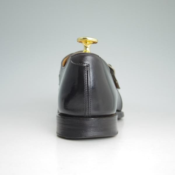 ★(英国製)G.RODSON/テクニック社製 SIZE 7【貴重★旧ジーロッドソン/ジェラールセネ/BOSTON】モンクストラップ/黒/カーフ★d157