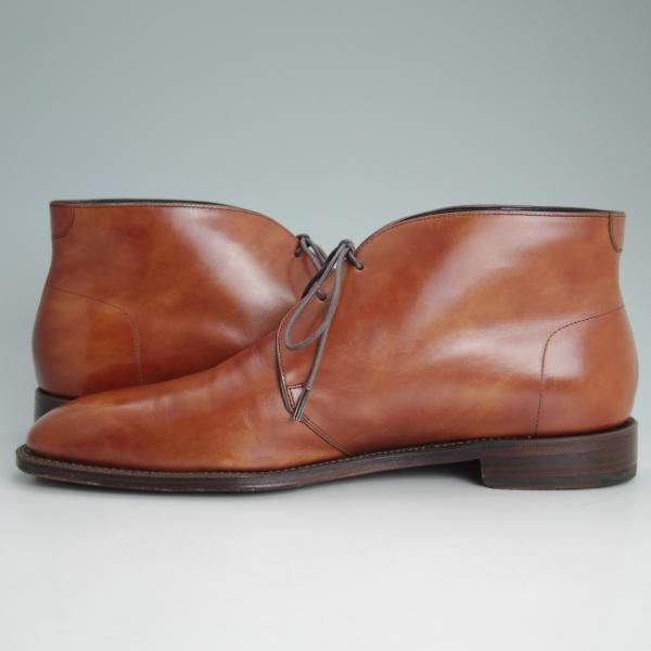 美品★シェットランドフォックス SIZE 8.5【定価￥58,320-★ブリストルシリーズ/チャッカブーツ/009F SF】カーフ/茶/Shetlandfox★d158