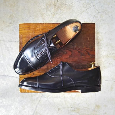 美品★トリッカーズ UK6.5程度/7D【極貴重★70'sビンテージ製品】9550/ストレートチップ/メンズ/短靴/カーフ/黒/Tricker's★d161