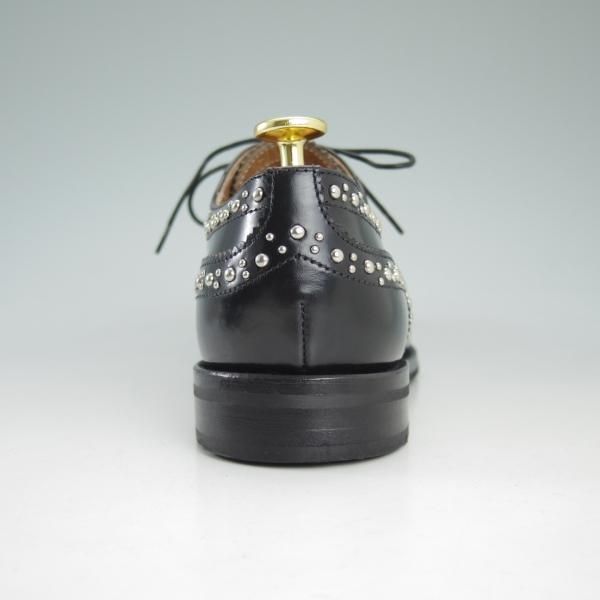 ★チャーチ(レディース) SIZE 37.5【★バーウッド/BURWOOD MET/スタッズ】ポリッシュドバインダーカーフ/フルブローグ/黒/Church's★d164