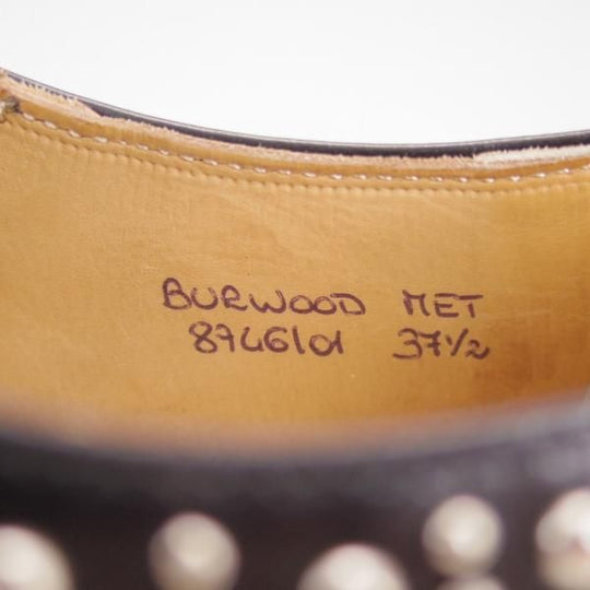 ★チャーチ(レディース) SIZE 37.5【★バーウッド/BURWOOD MET/スタッズ】ポリッシュドバインダーカーフ/フルブローグ/黒/Church's★d164