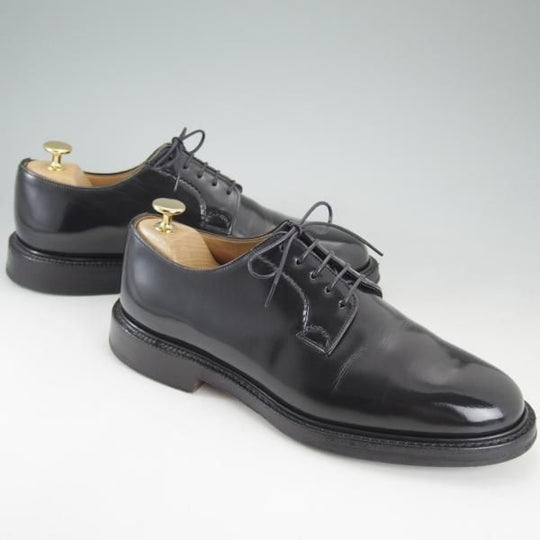 美品★チャーチ 70F/UK7【定価￥99,360-★シャノン/SHANNON】103ラスト/ポリッシュドバインダーカーフ/黒/プレーントゥ/Church's★d169