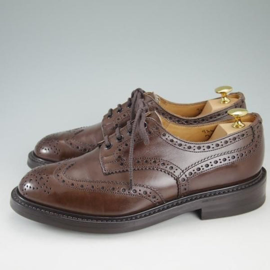 美品★トリッカーズ SIZE 7.5【ダイナイトソール★コーヒーバーニッシュ/BOURTON】M5633/バートン/カーフ/カントリー/Tricker's★d170
