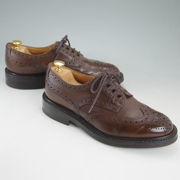 美品★トリッカーズ SIZE 7.5【ダイナイトソール★コーヒーバーニッシュ/BOURTON】M5633/バートン/カーフ/カントリー/Tricker's★d170