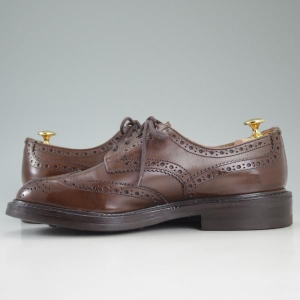美品★トリッカーズ SIZE 7.5【ダイナイトソール★コーヒーバーニッシュ/BOURTON】M5633/バートン/カーフ/カントリー/Tricker's★d170