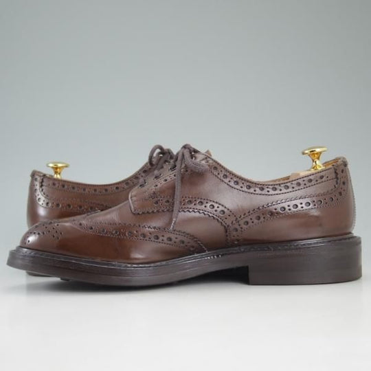 美品★トリッカーズ SIZE 7.5【ダイナイトソール★コーヒーバーニッシュ/BOURTON】M5633/バートン/カーフ/カントリー/Tricker's★d170
