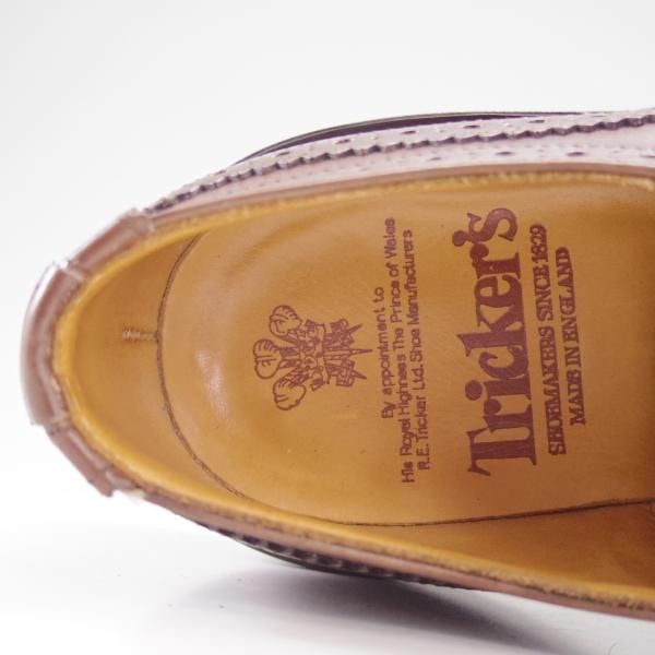 美品★トリッカーズ SIZE 7.5【ダイナイトソール★コーヒーバーニッシュ/BOURTON】M5633/バートン/カーフ/カントリー/Tricker's★d170
