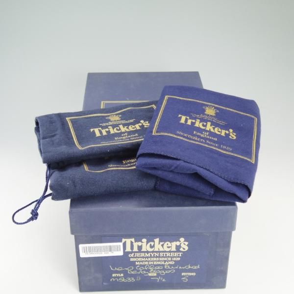 美品★トリッカーズ SIZE 7.5【ダイナイトソール★コーヒーバーニッシュ/BOURTON】M5633/バートン/カーフ/カントリー/Tricker's★d170