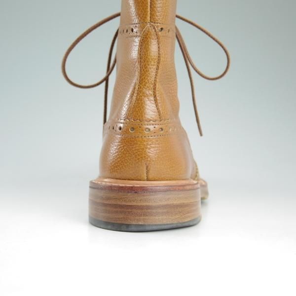 美品★トリッカーズ SIZE 7.5【貴重★ギリーブーツ/M6890】カントリーブーツ/薄茶/フルブローグ/グレインレザー/メンズ/Tricker's★d171