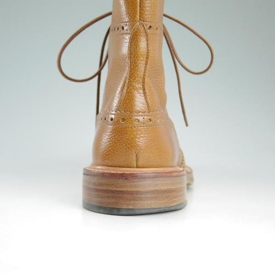 美品★トリッカーズ SIZE 7.5【貴重★ギリーブーツ/M6890】カントリーブーツ/薄茶/フルブローグ/グレインレザー/メンズ/Tricker's★d171