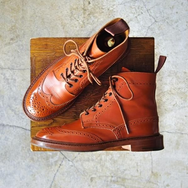 美品★トリッカーズ(レディース) SIZE 5.5【★カントリーブーツ/L2508】モールトン/アニリンカーフ/モカシンブラウン/Tricker's★d172